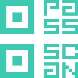 Teal colored NFT Pass Logo - QR code variant